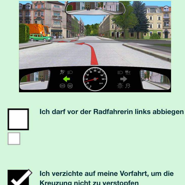 Warum Darf Der Linksabbieger Bei Der Ersten Situation Vor Dem ...