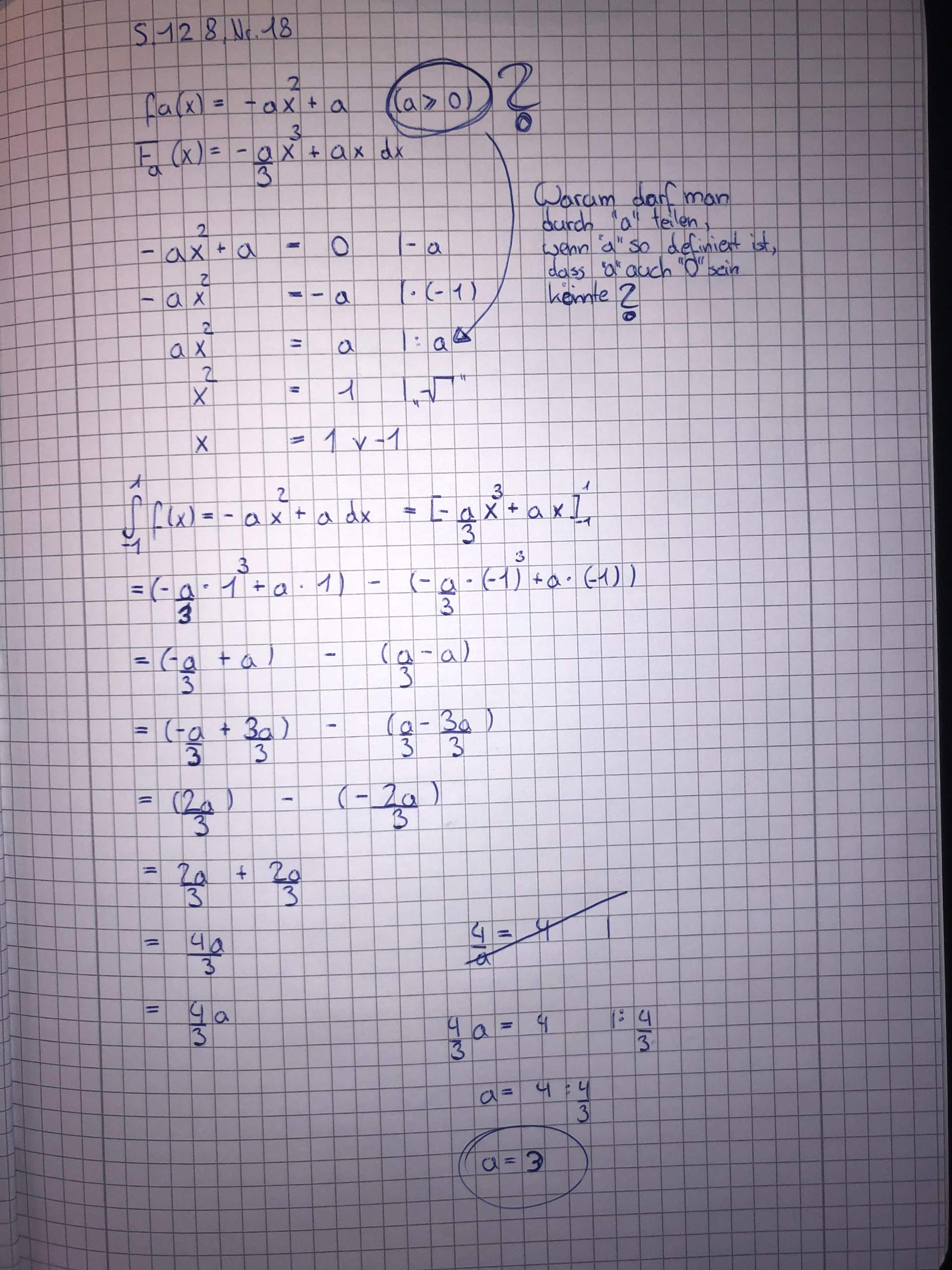 Warum Darf Ich Durch A Teilen Wenn A Als A0 Definiert Ist Schule Mathematik Rechnen 9050