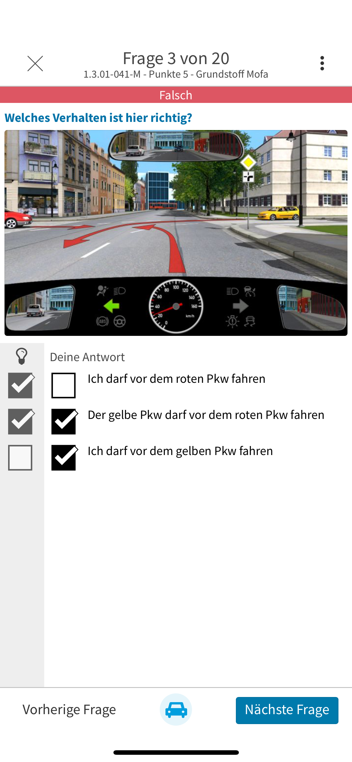 Ich Darf Vor Dem Roten Pkw Fahren