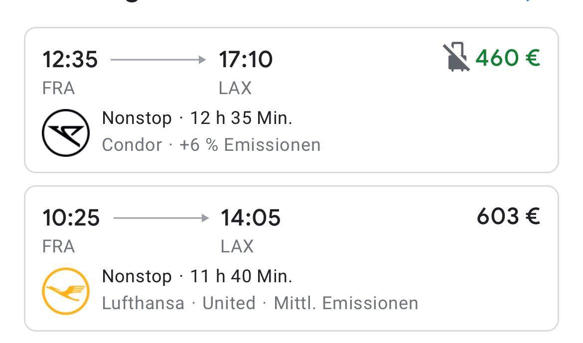 Warum dauert ein Flug mit Condor eine Stunde länger? (USA, Flugzeug, Flughafen)