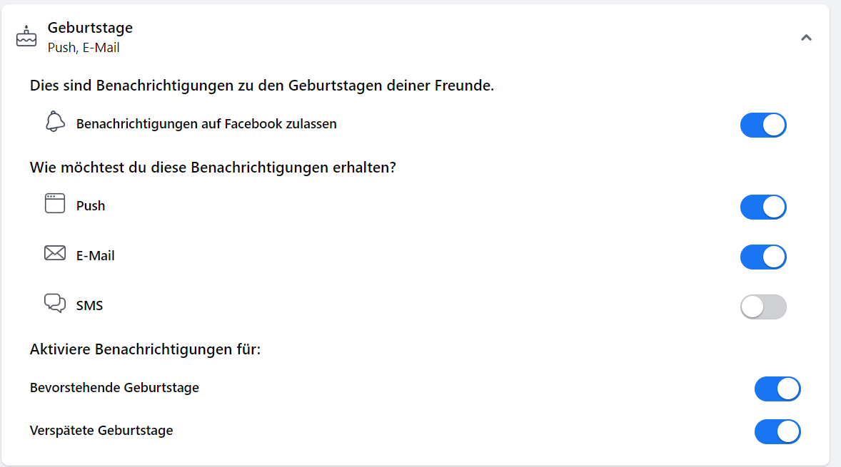 Wieso zeigt Facebook mir keine Geburtstage mehr an?