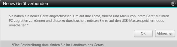 Fehlermeldung USB Massenspeichermodus - (Computer, PC, Windows)