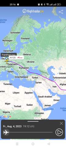 Warum fliegt Air India manchmal über Russland?