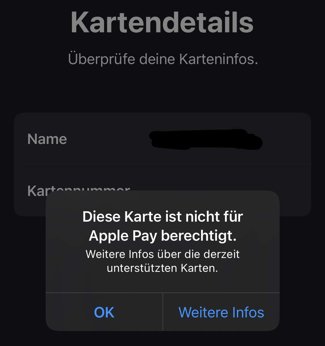 Warum funktioniert Apple Pay bei mir nicht? (Handy, Smartphone, iPhone)