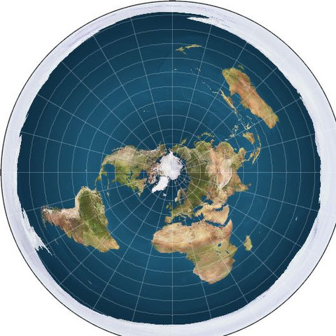 Bild der Erde aus Sicht der Verschwörungstheoretiker - (Natur, Erde, Astronomie)