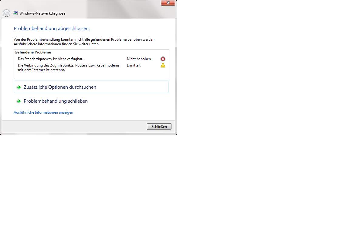 Warum habe ich keine Verbindung mehr über LAN? Treiber