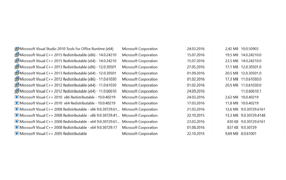 Warum Habe Ich Microsoft Visual C Mehrmals Auf Meinen Pc Installiert Kann Ich Es Bedenkenlos Deinstallieren Warum Habe Ich Microsoft Visual C Mehrmals Auf Meinen Pc Installiert Kann Ich Es Bedenkenlos Deinstallieren