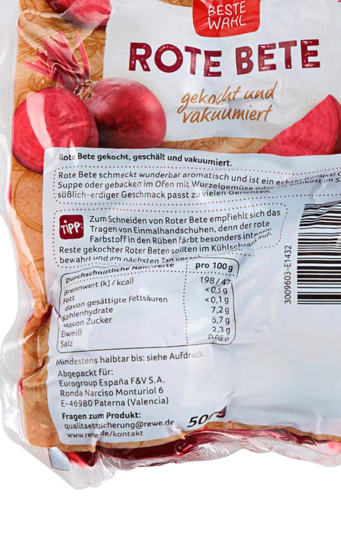 Wie Viel Kalorien Hat Rote Beete Warum haben die vorgekochten Rote Beete Kugeln so viel Zucker? Ist der