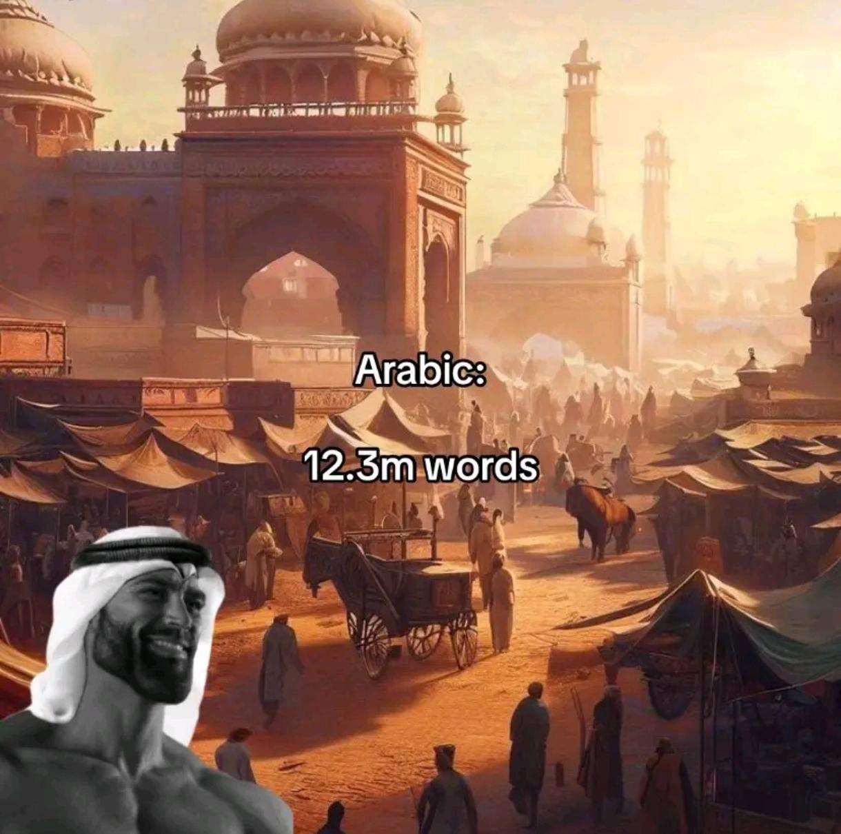 Warum hat arabische Sprache über 12 Million wörter? (Schule, Psychologie)