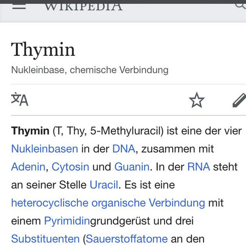 Warum ist in der RNA statt Thymian Uracil?