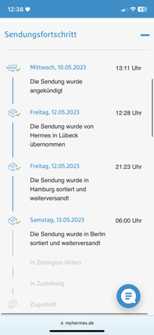 Warum ist mein Paket in Berlin wenn das Versandzielort Witten (NRW) ist?
