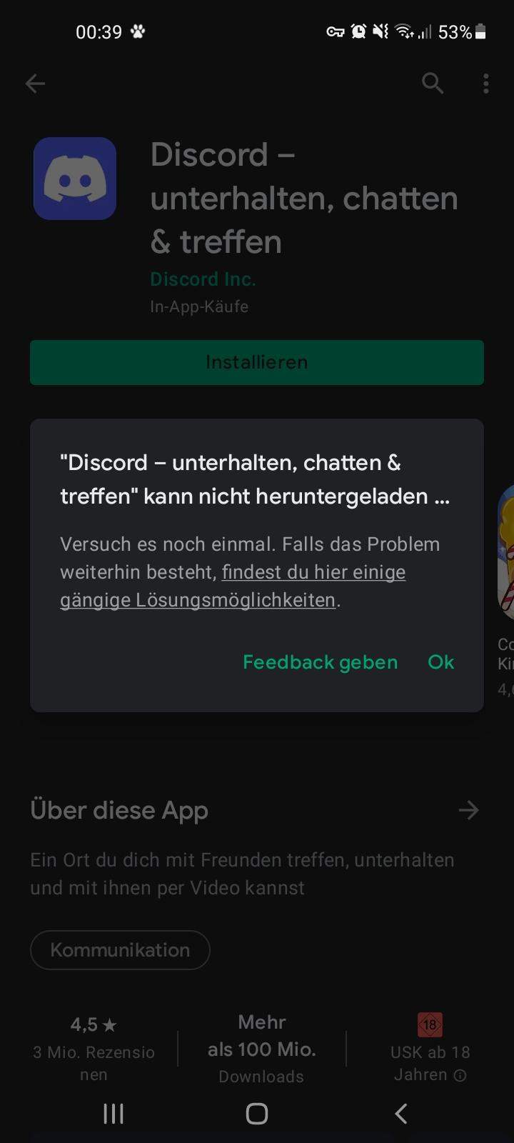 Warum kann ich Discord nicht mehr installieren?