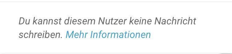 Warum Kann Ich Einem Nutzer Keine Nachrichten Mehr Schicken?