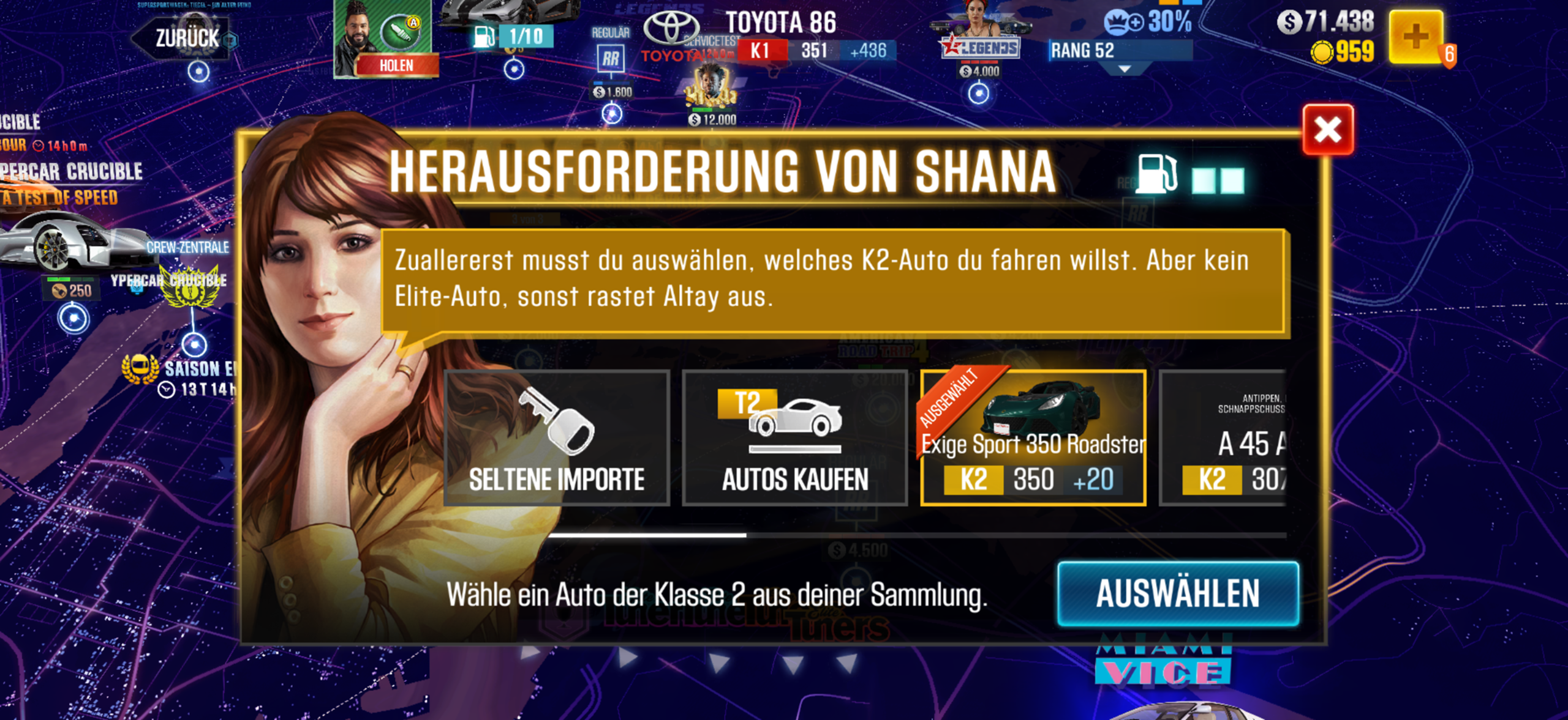 Warum kann ich meinen 250 GTO nicht verwenden (CSR 2)? (Handy, Spiele ...