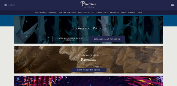 Website Pottermore.com - (Webseite, Test, Harry Potter)
