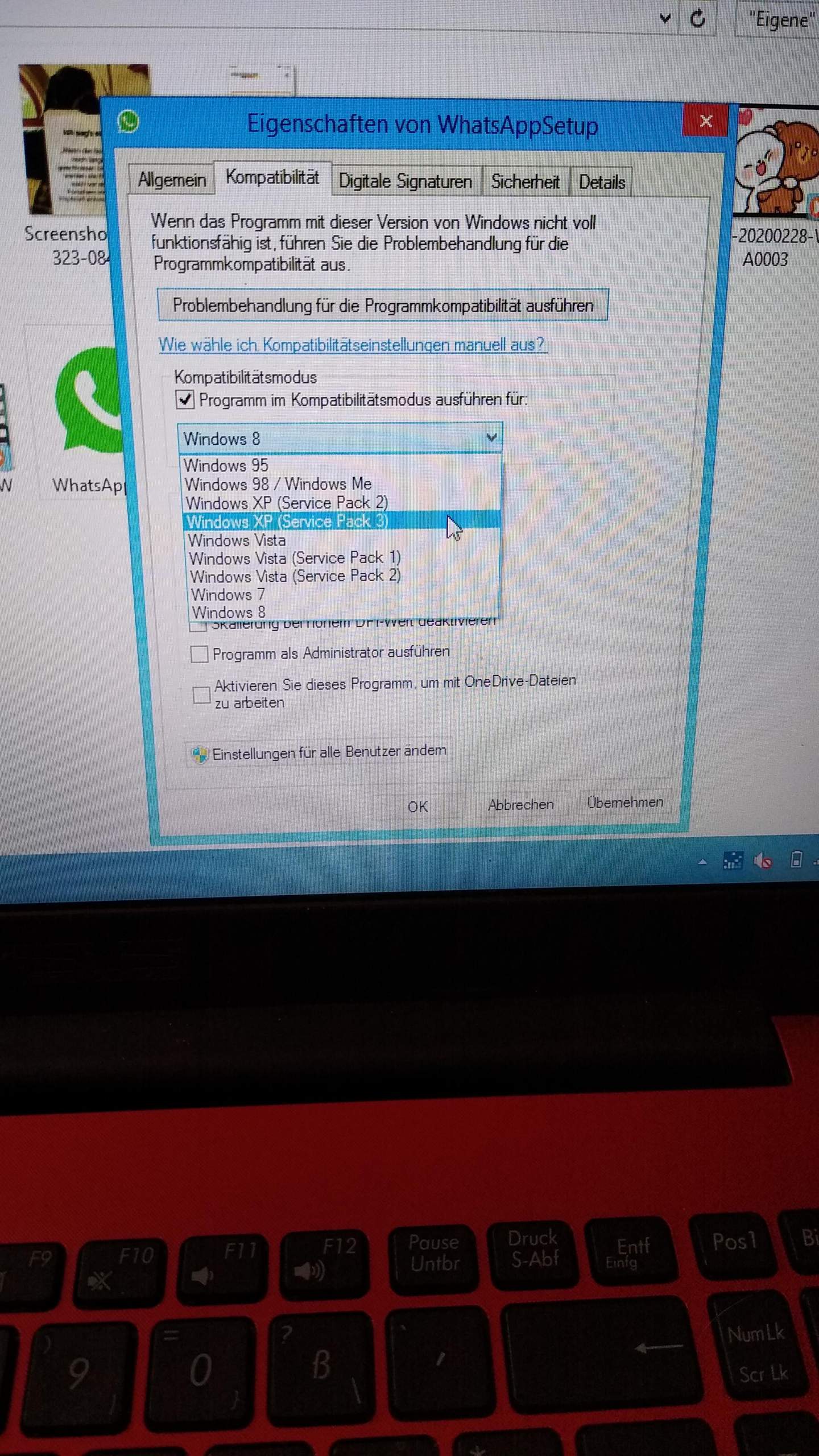 Warum kann ich WhatsApp  nicht auf Windows XP installieren
