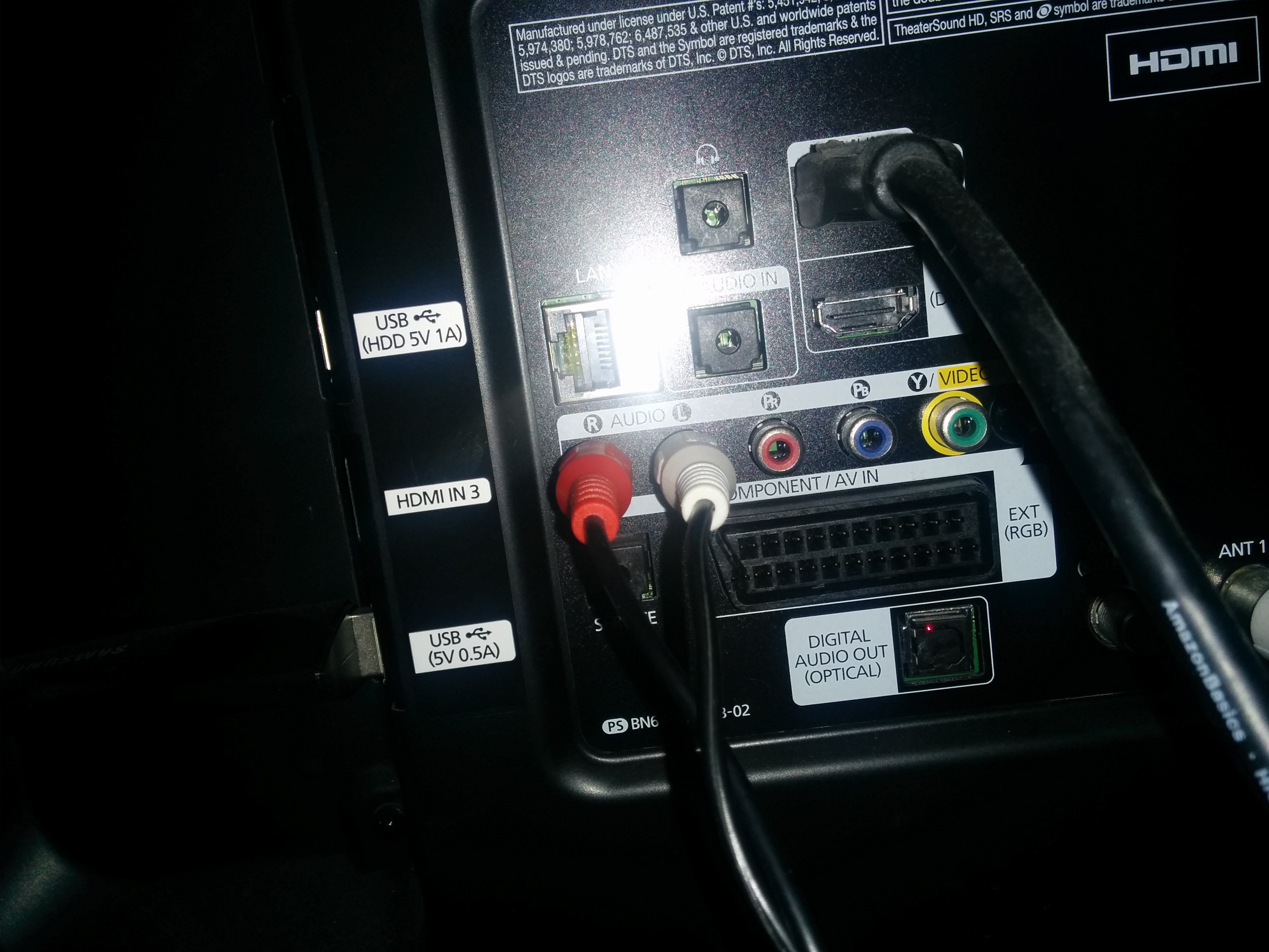 Warum kein Sound wenn ich Samsung SmartTV UE50ES5700 per Chinch mit Canton DM 8 verbinde