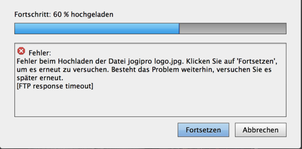 Fehlermeldung - (Webseite, Adobe, ftp)