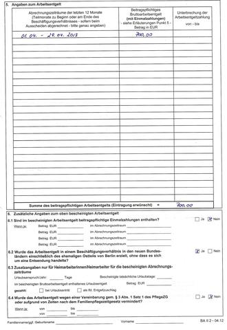 Arbeitsbescheinigung ALG1 - (Kündigung, Gehalt, Krankengeld)