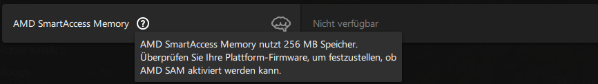 Warum lässt sich Smart Acces Memory nicht aktivieren? (Gaming PC, AMD