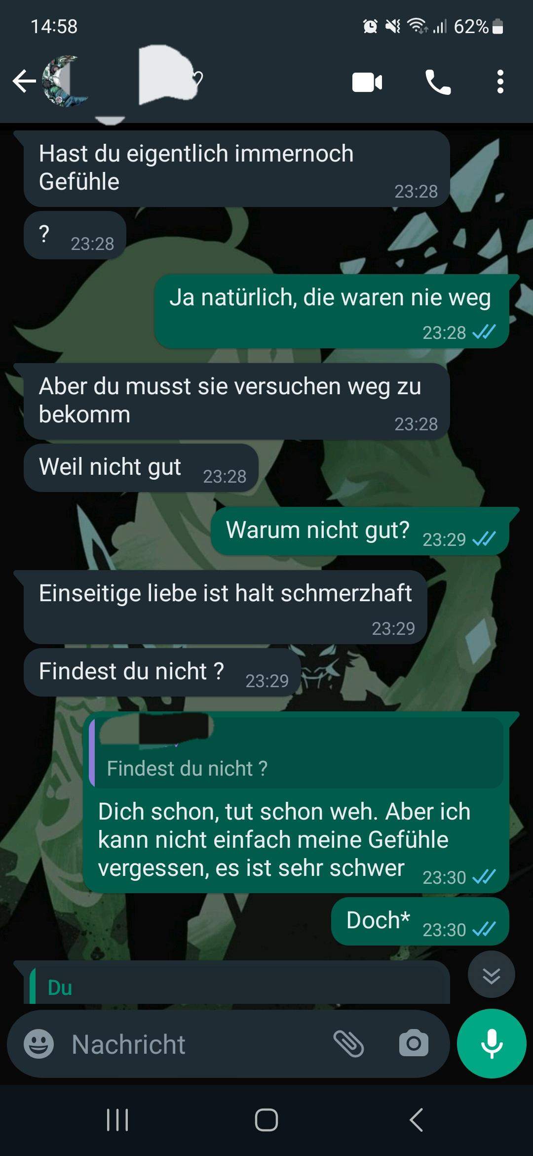 Warum möchte er keine gefühle mehr haben und Verliebt sich trotzdem