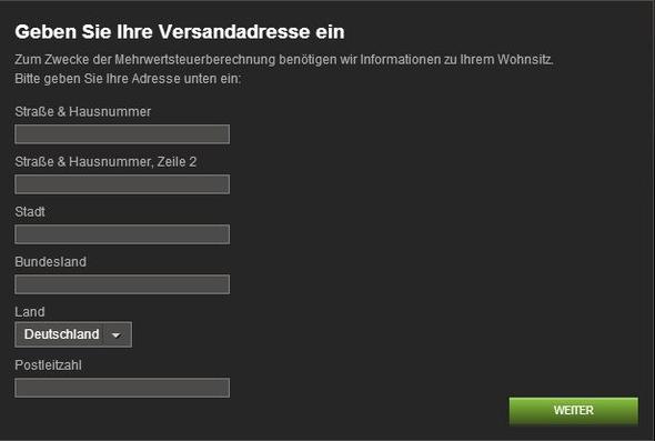 Warum muss ich beim Steam meine Rechnungsadresse mitangeben? (Guthaben) Warum muss ich beim Steam meine Rechnungsadresse mitangeben? (Guthaben)