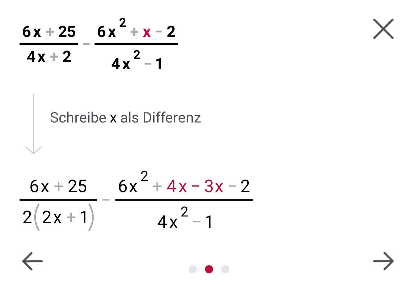 Differenz Warum schreibt man die Differenz in diesen Abschnitt rein? (Mathematik ...