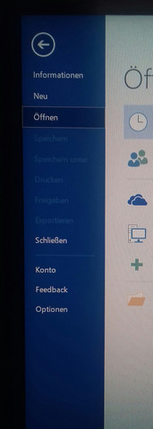 So sieht es aus wenn ich etwas speichern oder drucken möchte - (Word, drucken, speichern)