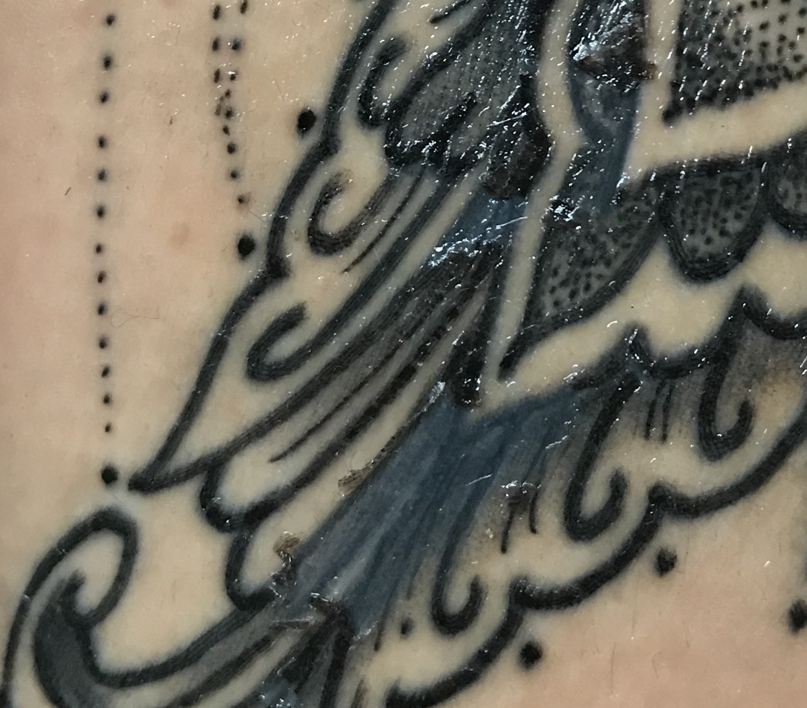 Warum sieht mein tatto bläulich aus ? (Gesundheit und Medizin, Tattoo)