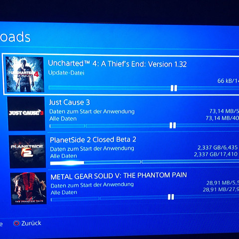 Warum Sind Auf Diesem PS4 Download 2 Balken? (PC, Gaming.