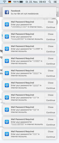 Screenshot der Meldungen heute Morgen - (Macbook, Passwort)