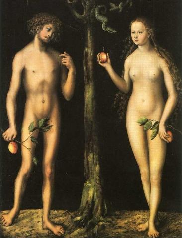 Warum sind bei Abbildungen von Adam und Eva Bauchnabel vorhanden?