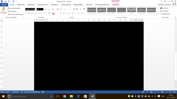 Screenshot von Word - (Computer, Grafikkarte, Windows 10)
