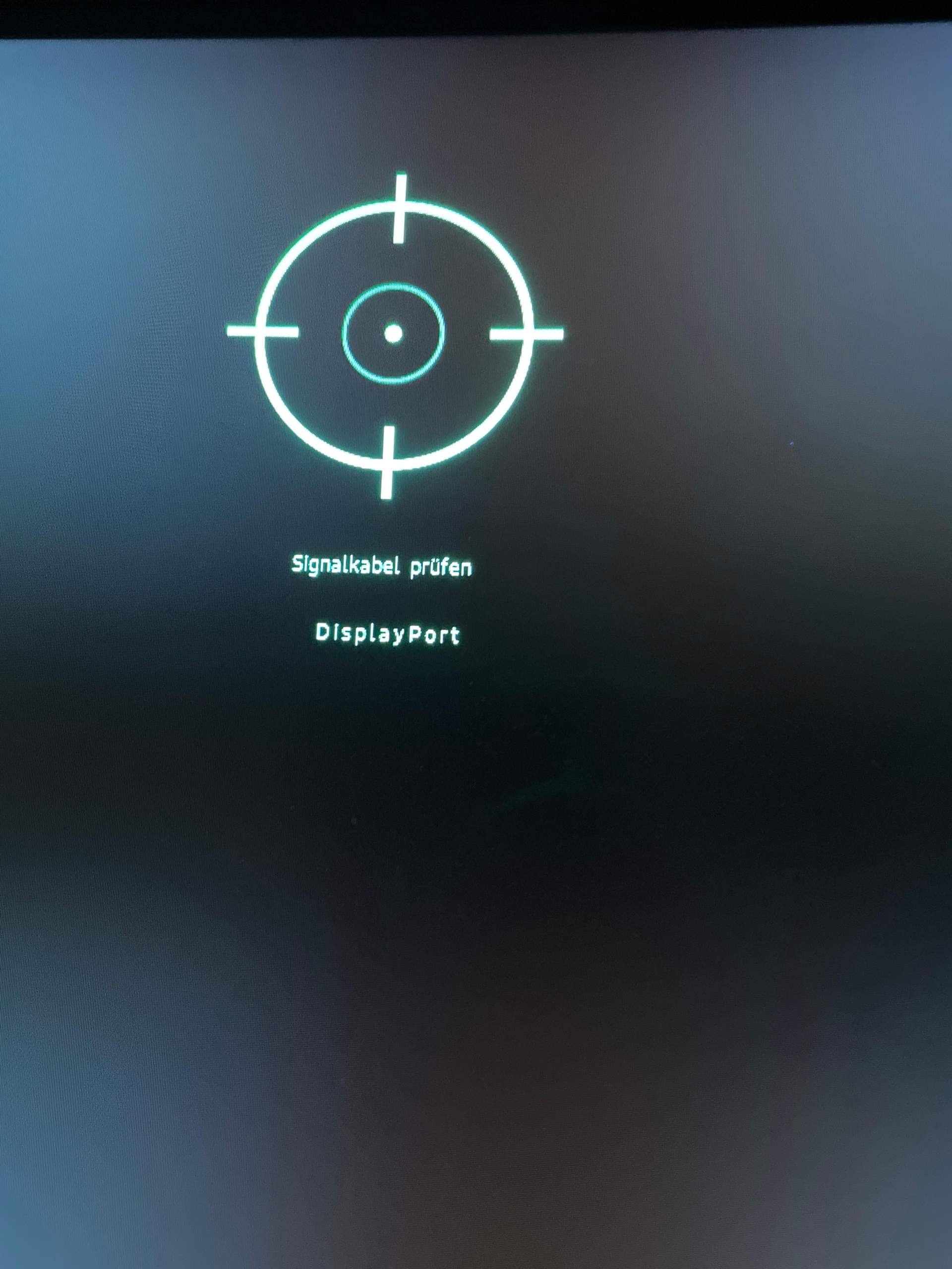 Warum steht beim Monitor kein Signal ? (Grafikkarte, Gaming PC, Kabel)
