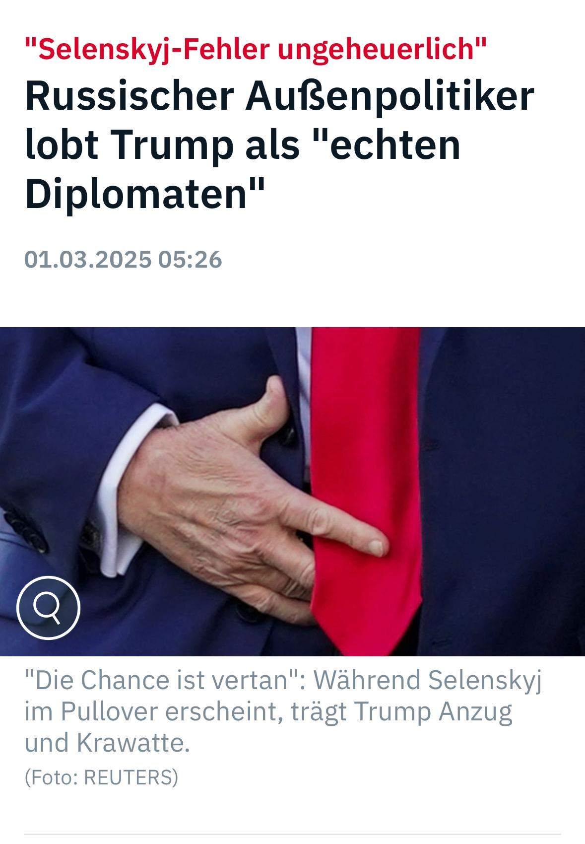 Warum trägt Salenski keinen Anzug beim Staatsbesuch? Hat Selenski gezielt
