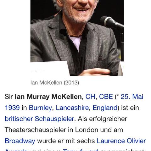 Sir Ian McKellen  - (Schauspieler, Sir)