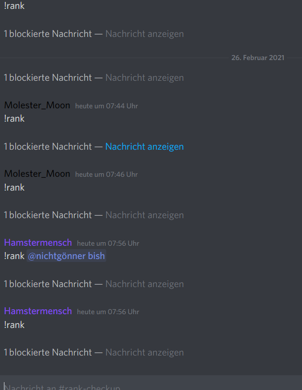 Warum werden meine Nachrichten bei Discord blockiert? Einstellungen, blockieren)