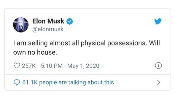 Warum will Elon Musk fast all sein physischen Besitz ...