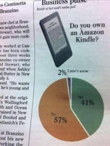 Warum wissen 2% nicht ib die ein Amazon Kindle besitzen?