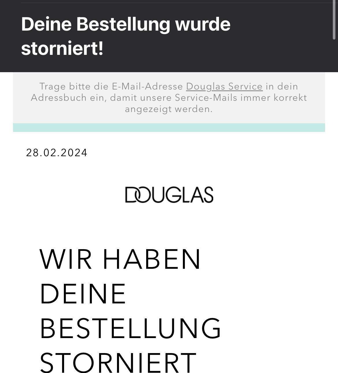 Warum würde meine Bestellung storniert wenn eine deutsche de Geschenke