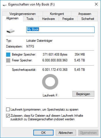 Warum zeigt meine 6 TB Festplatte unterschiedliche Werte für die Kapazität an?
