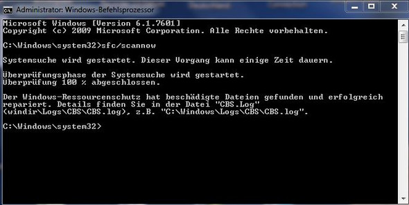Ergebnis nach Sfc/Scannow - (Windows 7, Reparatur, System)