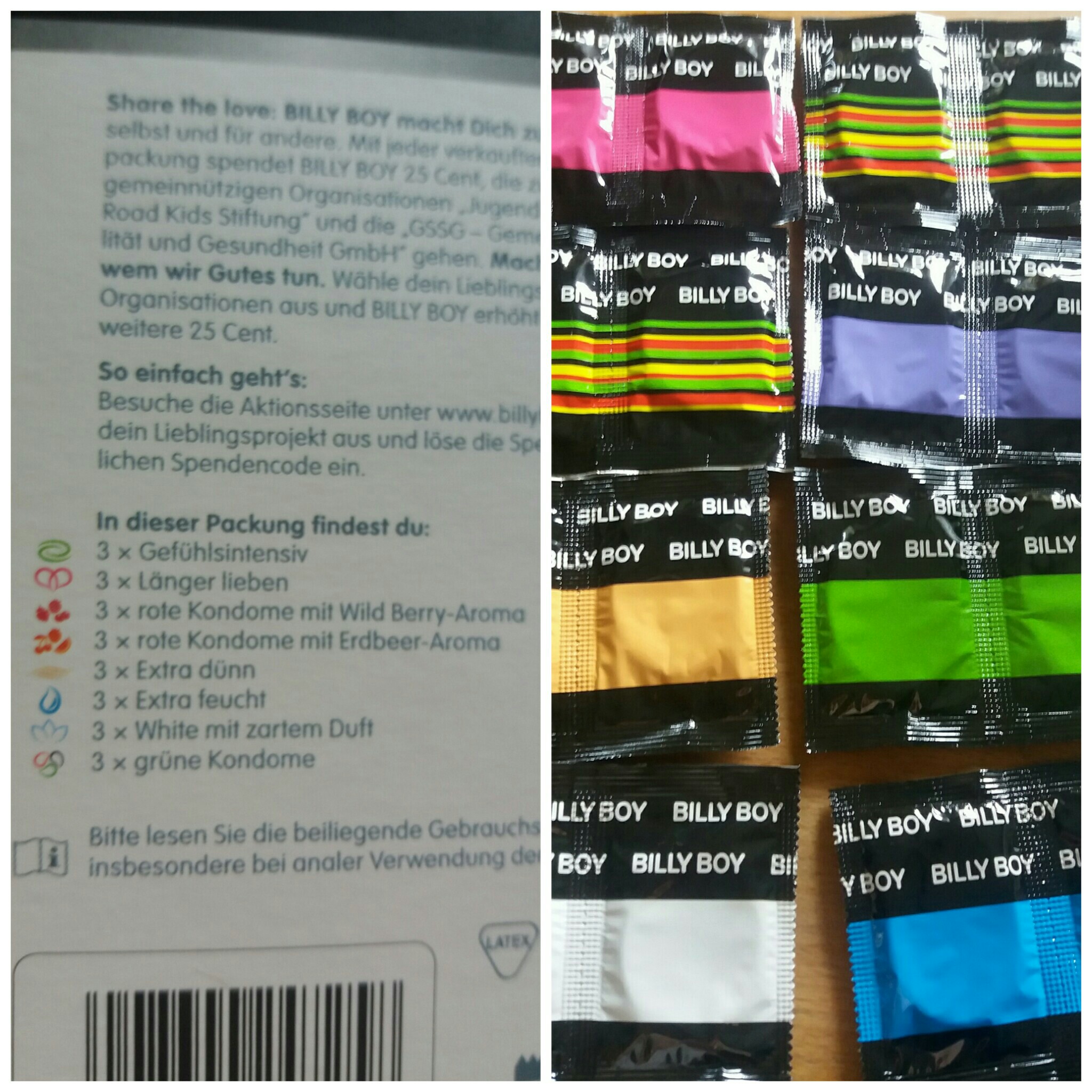 Was bedeuten die Farben bei Billy Boy? (Sex, Kondom, billy-boy)