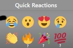 Was bedeuten diese drei "Quick Reactions"-Symbole, wenn man auf eine Instagram-Story reagieren will?