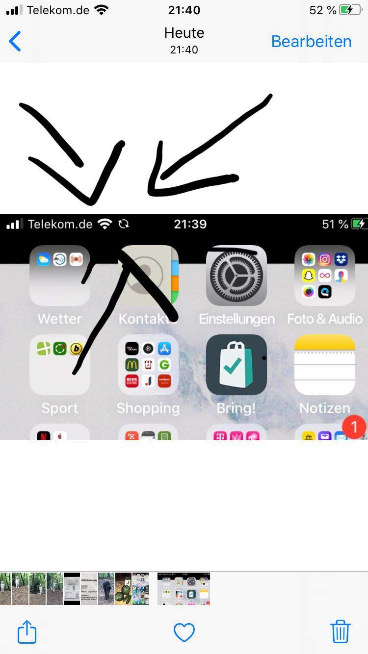 Was bedeuten diese zwei dich drehenden Pfeile neben meinem WLAN Zeichen?  (Computer, Apple, iPhone 7)