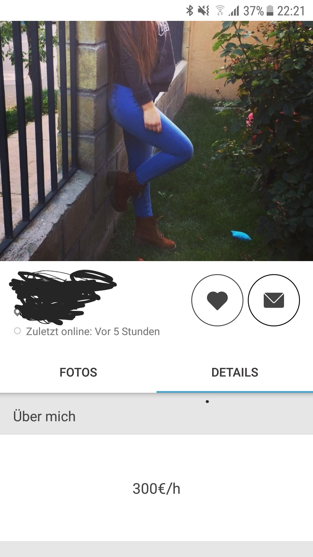 Was bedeutet 300€/h auf ihrem Profil bei Lovoo? (Sex, Mädchen, Frauen)