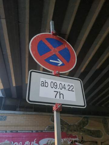 Was bedeutet 7h unter diesem Verkehrszeichen?