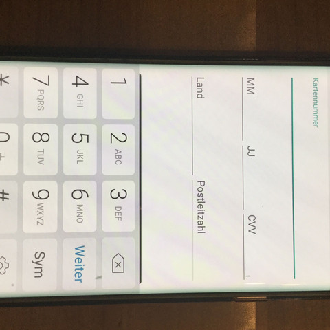 Hier ist es nochmal zu sehen - (Technik, Samsung, Kreditkarte)