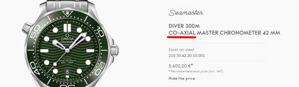 Was bedeutet "co-axial" bei Omega Uhren?