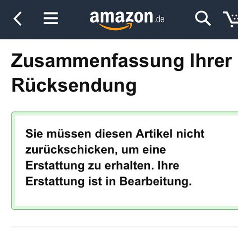 Was bedeutet das von Amazon? (Manga, Rücksendung)